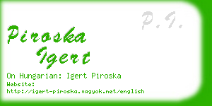 piroska igert business card